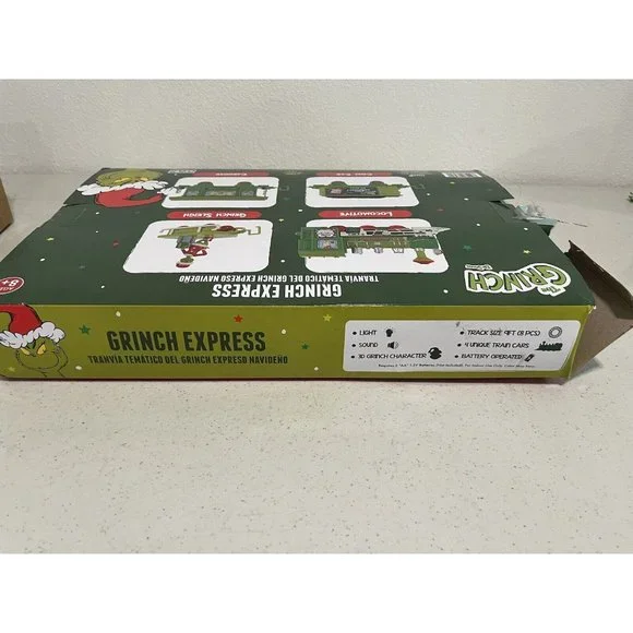 Dr. Seuss The Grinch Christmas Holiday Express Train Play Set 12pc Damaged Box - Picture 10 of 11